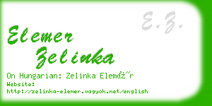 elemer zelinka business card